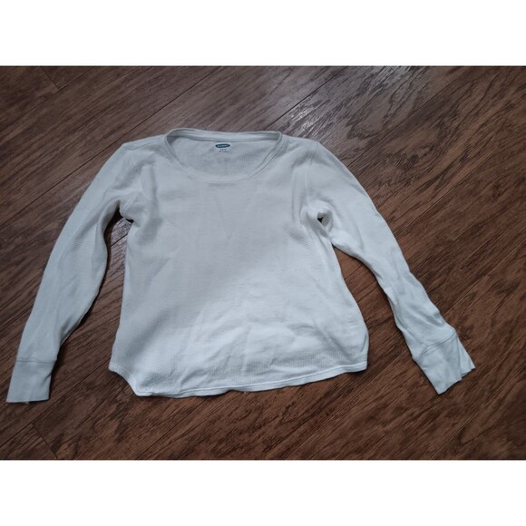 girls long sleeve waffle weave T-shirt from Old Navy size small 6/7 - Picture 1 of 6